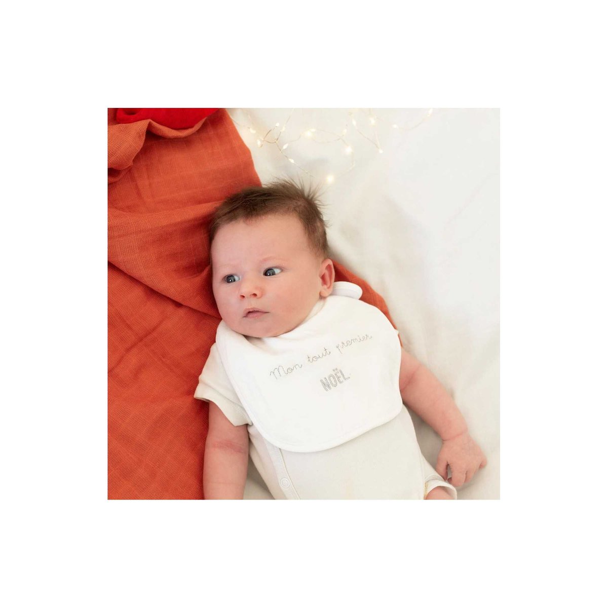Bavoir bébé blanco, TROIS KILOS SEPT