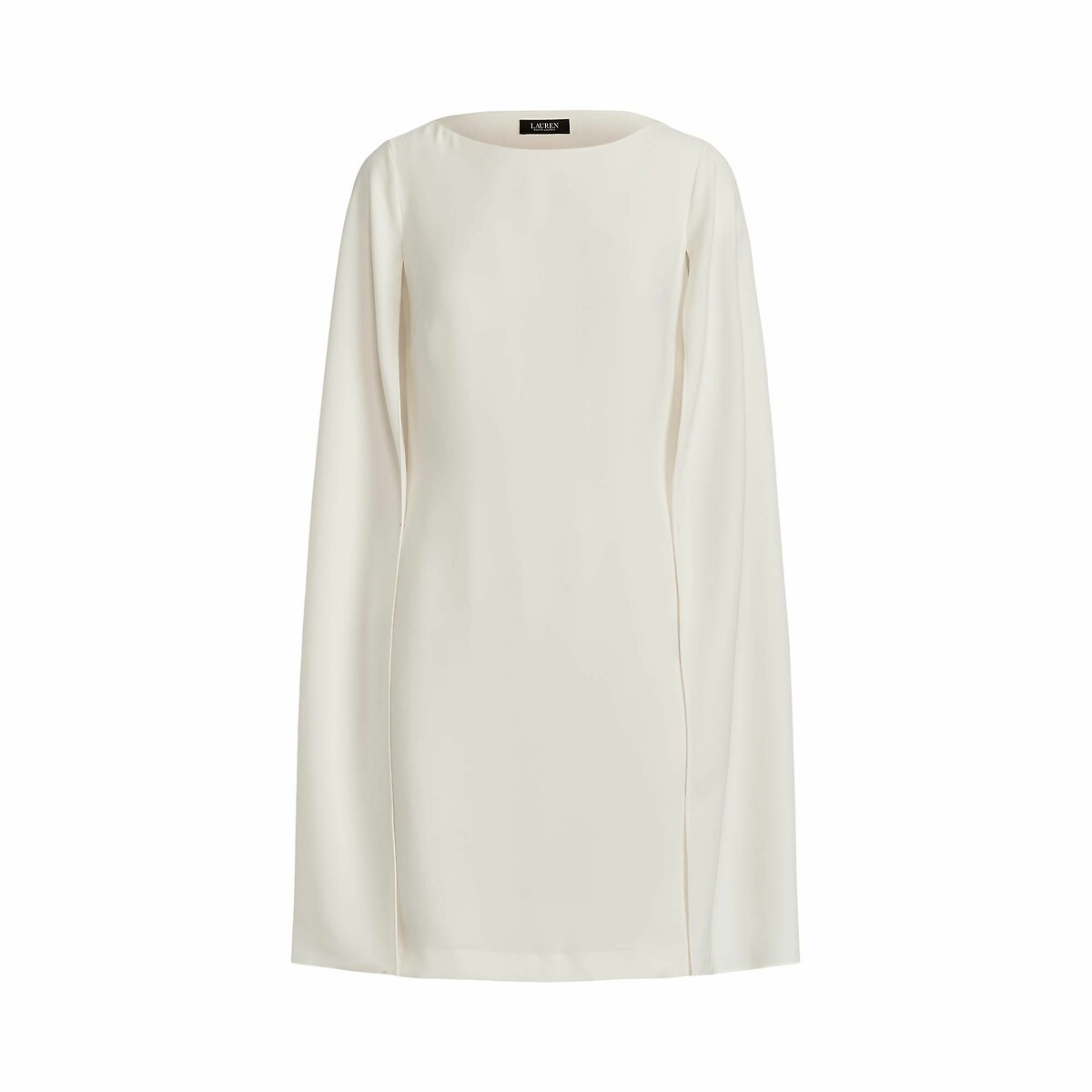 Robe courte cocktail col bateau cape PETRA ecru, LAUREN RALPH LAUREN