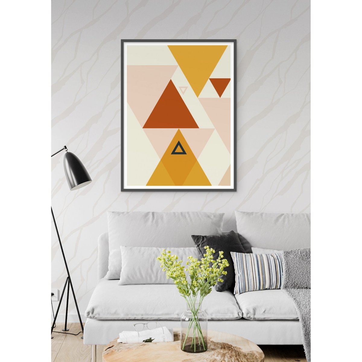 Affiche Abstract Composition 4 blanc, L'AFFICHERIE