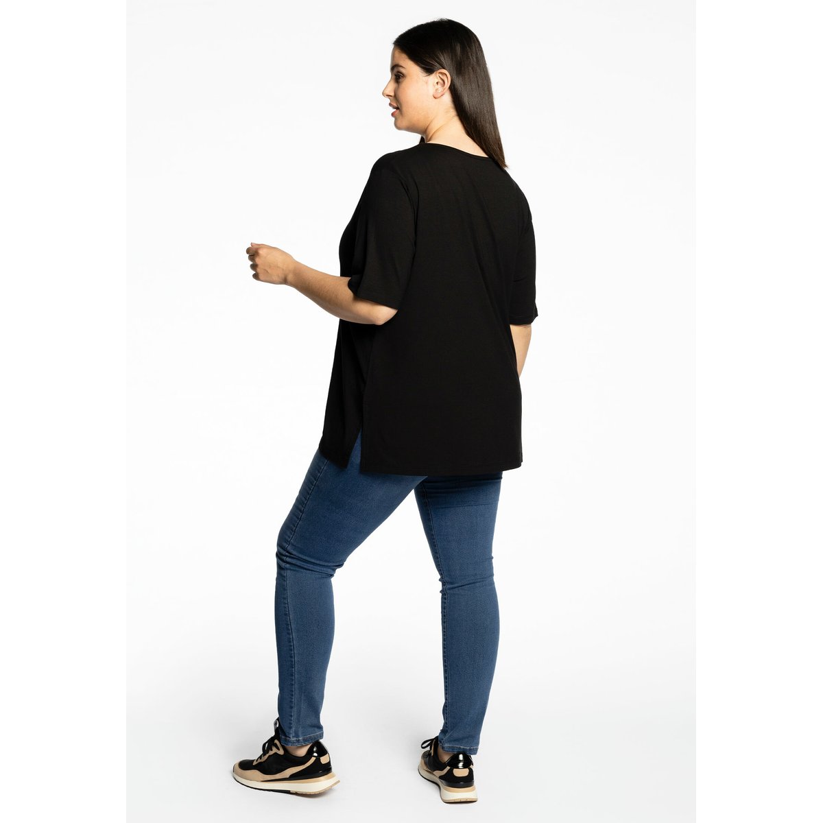 T-Shirt avec manches courtes noir, YOEK