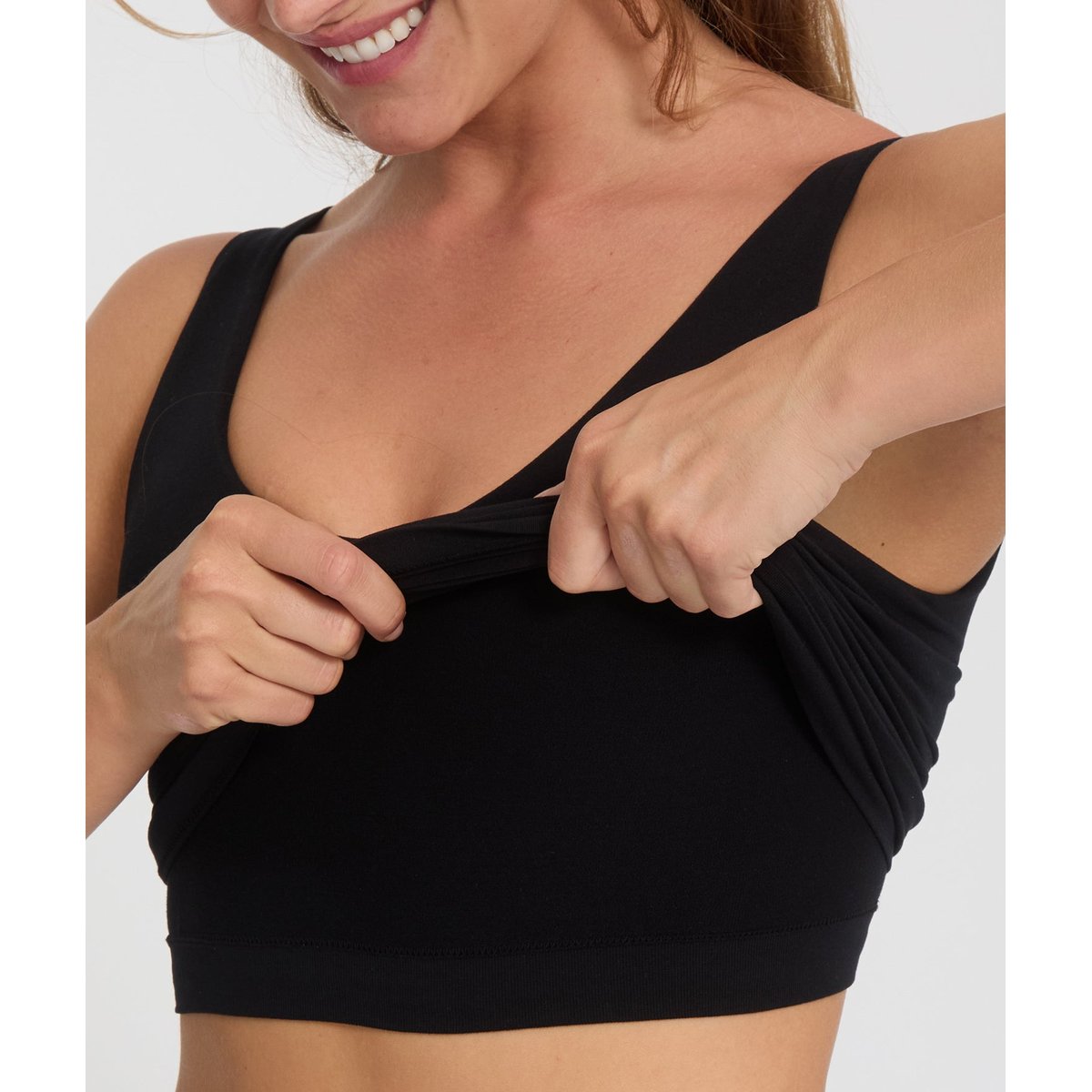 Top avec brassière intégrée BIJA noir, YOGA SEARCHER