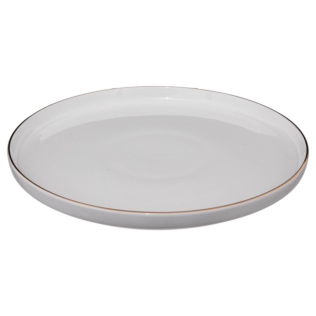 Lot de 6 assiettes plates en céramique SUBLIMA blanc, SECRET DE GOURMET