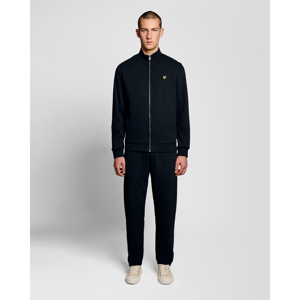 Veste en mélange de coton de survêtement bleu foncé marine, LYLE & SCOTT