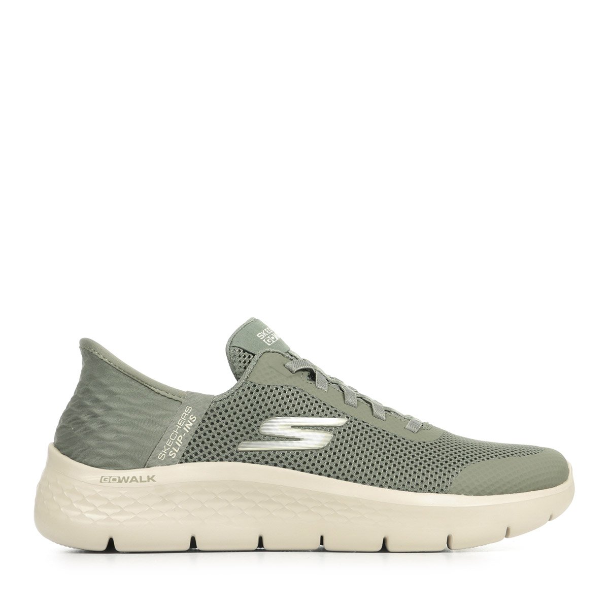 Baskets Go Walk Flex Slip Ins olive, SKECHERS