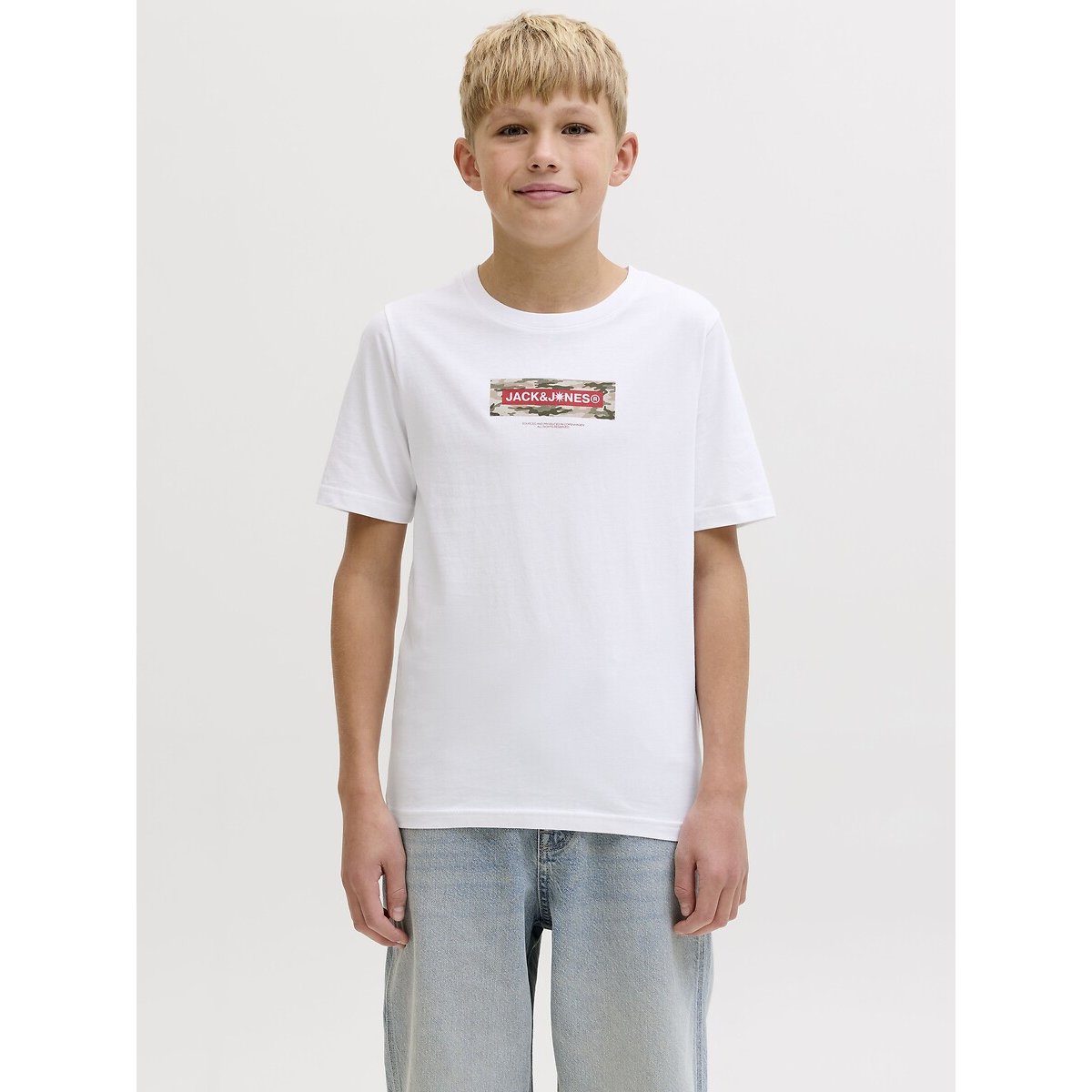 T-shirt manches courtes blanc, JACK & JONES JUNIOR