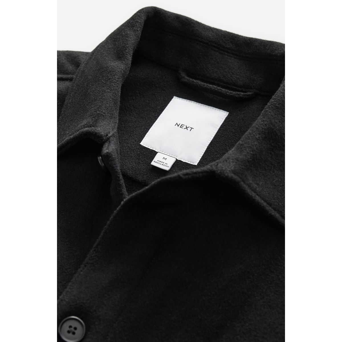 Veste-chemise à deux poches avec laine noir, NEXT