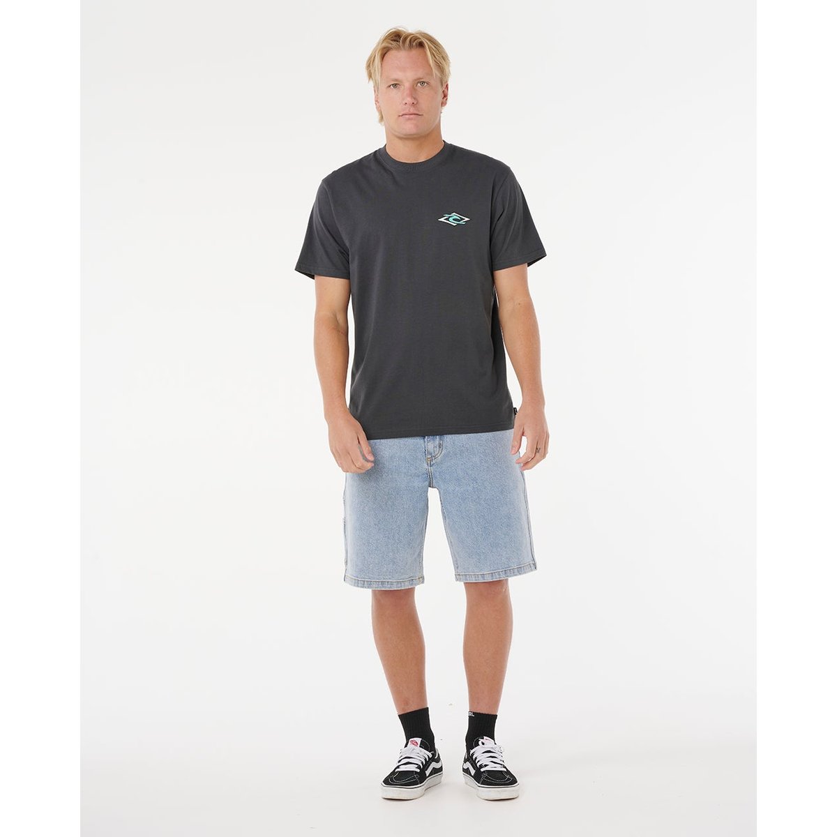 T-shirt à manches courtes LEGACY noir délavé, RIP CURL