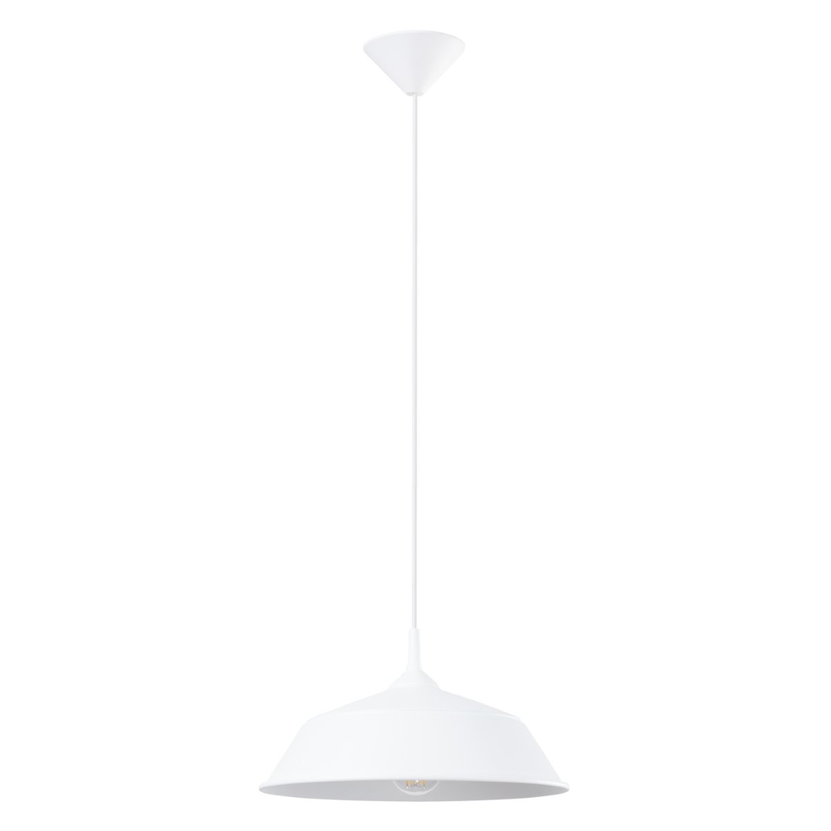 Suspension Acier Blanc E27 1 Frika blanc, EDEN