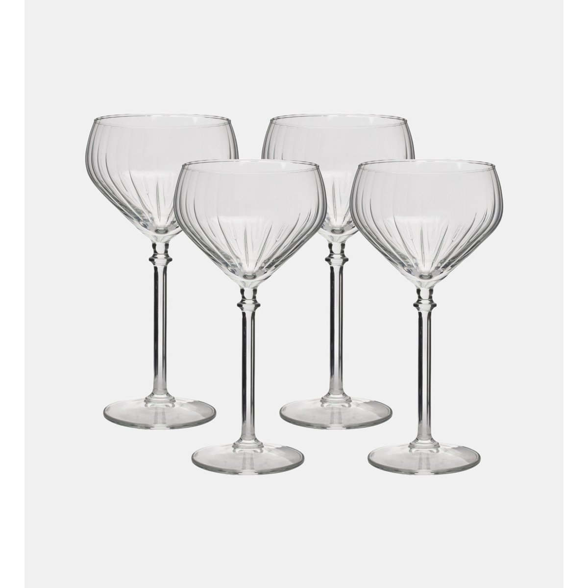 Lot de 4 verres à pied transparent, BONBISTRO