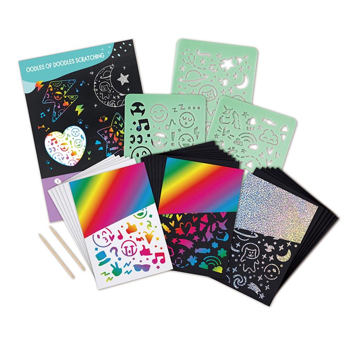 Coffret artistique tableaux à gratter noir, HAPE TOYS