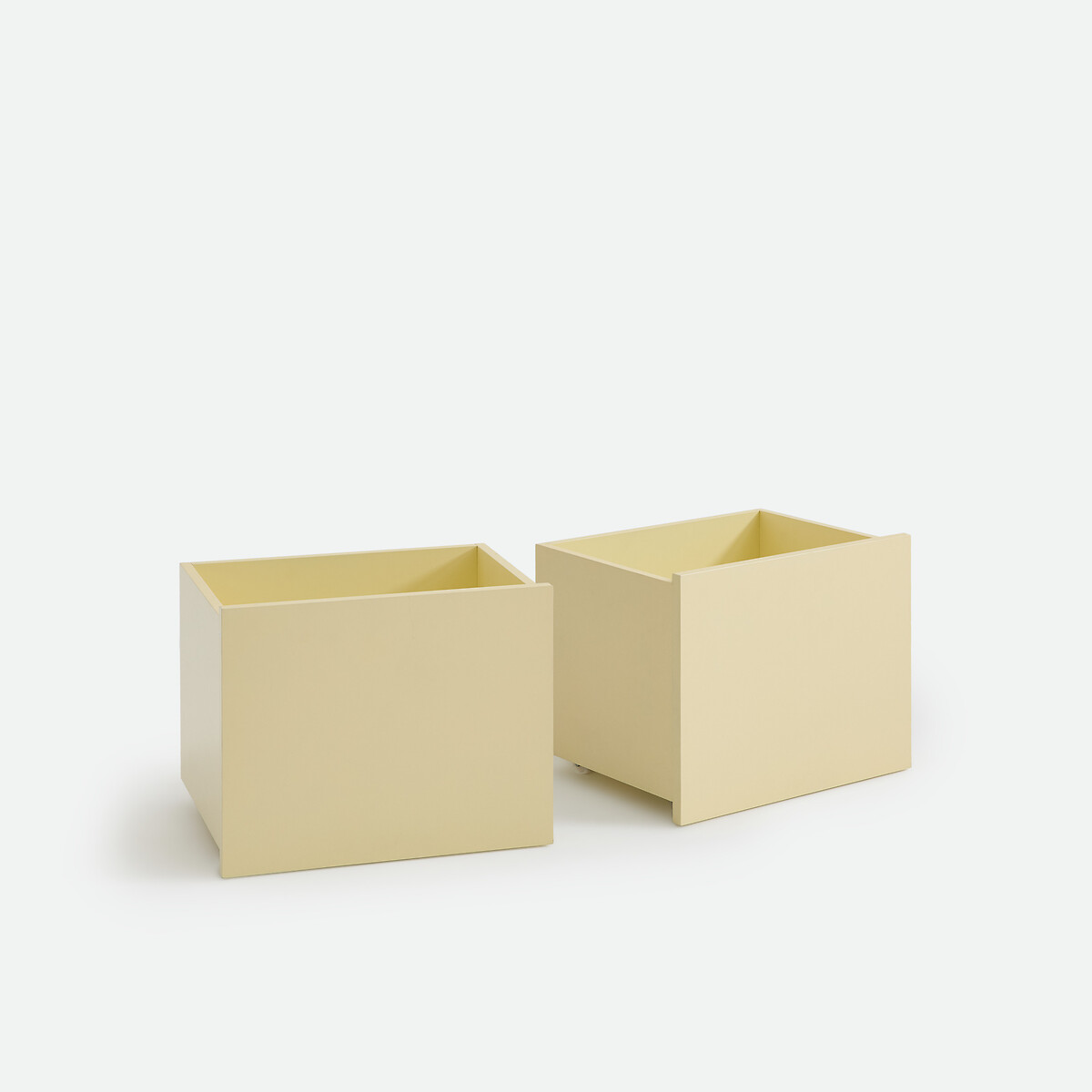 Lot de 2 caissons à roulettes, VOVA jaune beurre, LA REDOUTE INTERIEURS