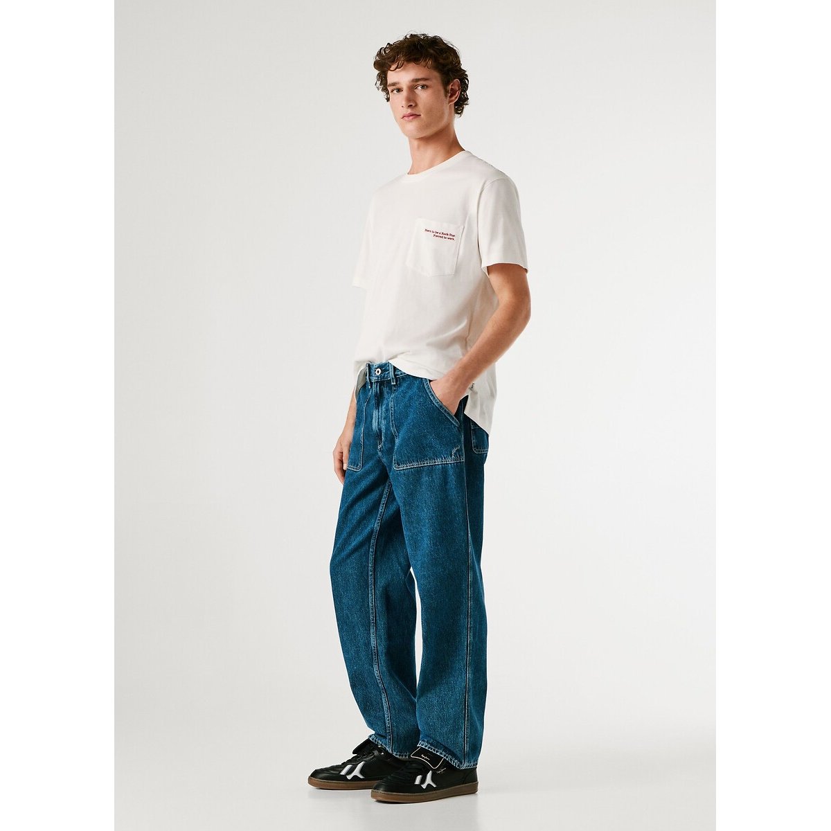 Jean tapered relaxed Carpenter bleu moyen, PEPE JEANS