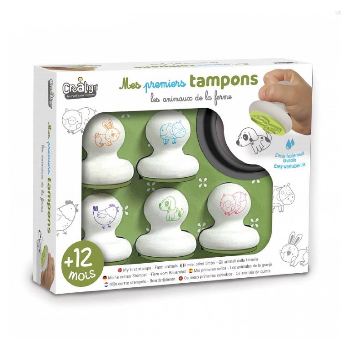 Mes premiers tampons - Ferme couleur unique, CREA.LIGN