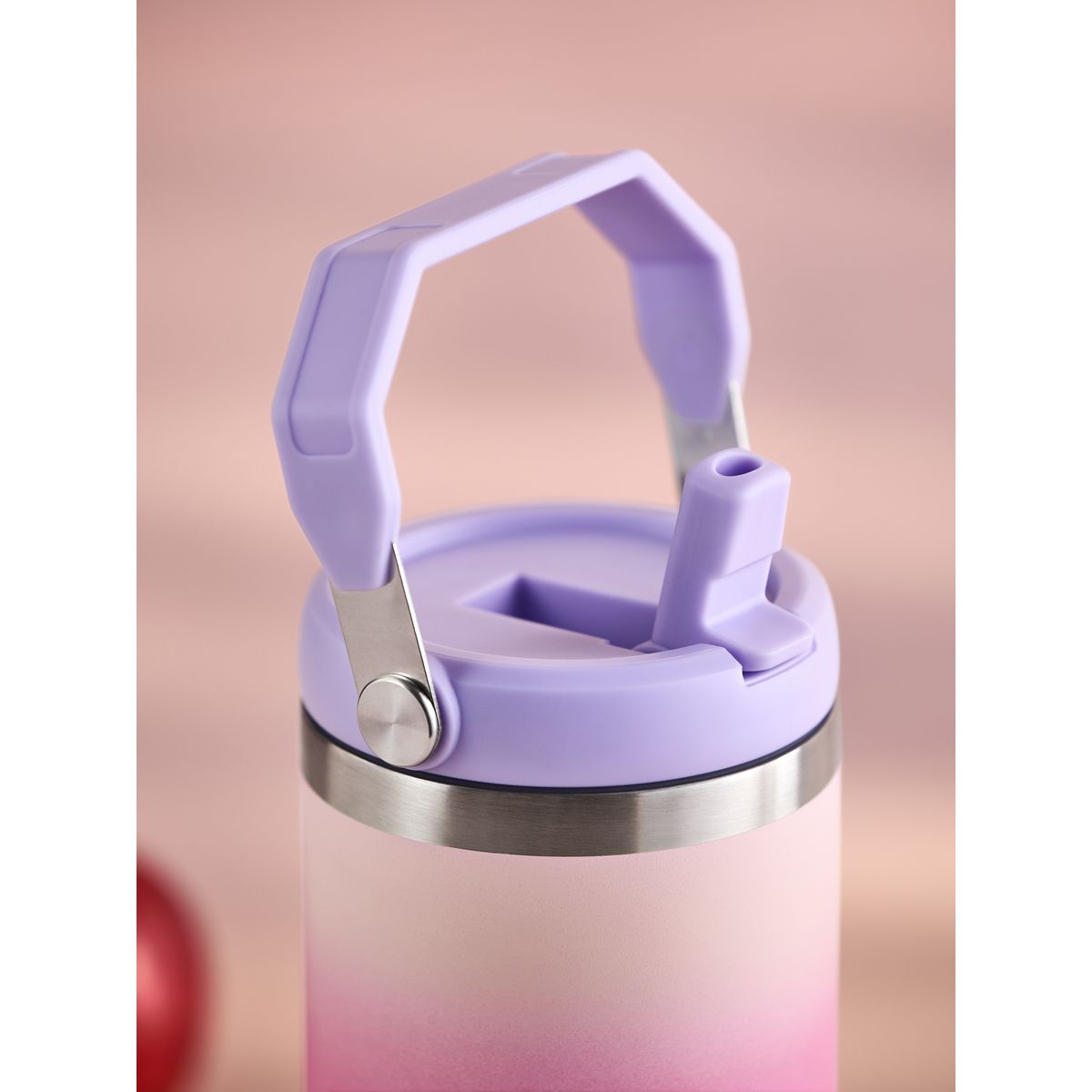 Gourde pastel dégradé 600 ml avec anse rose, NEXT