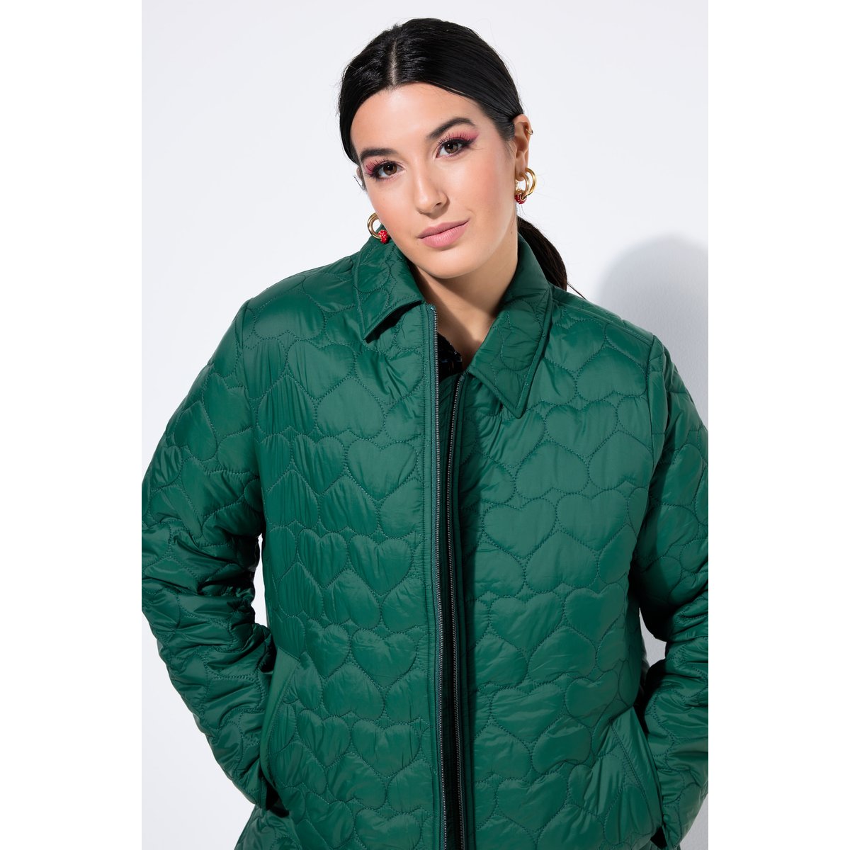 Manteau matelassé court, coupe Loose vert foncé, STUDIO UNTOLD