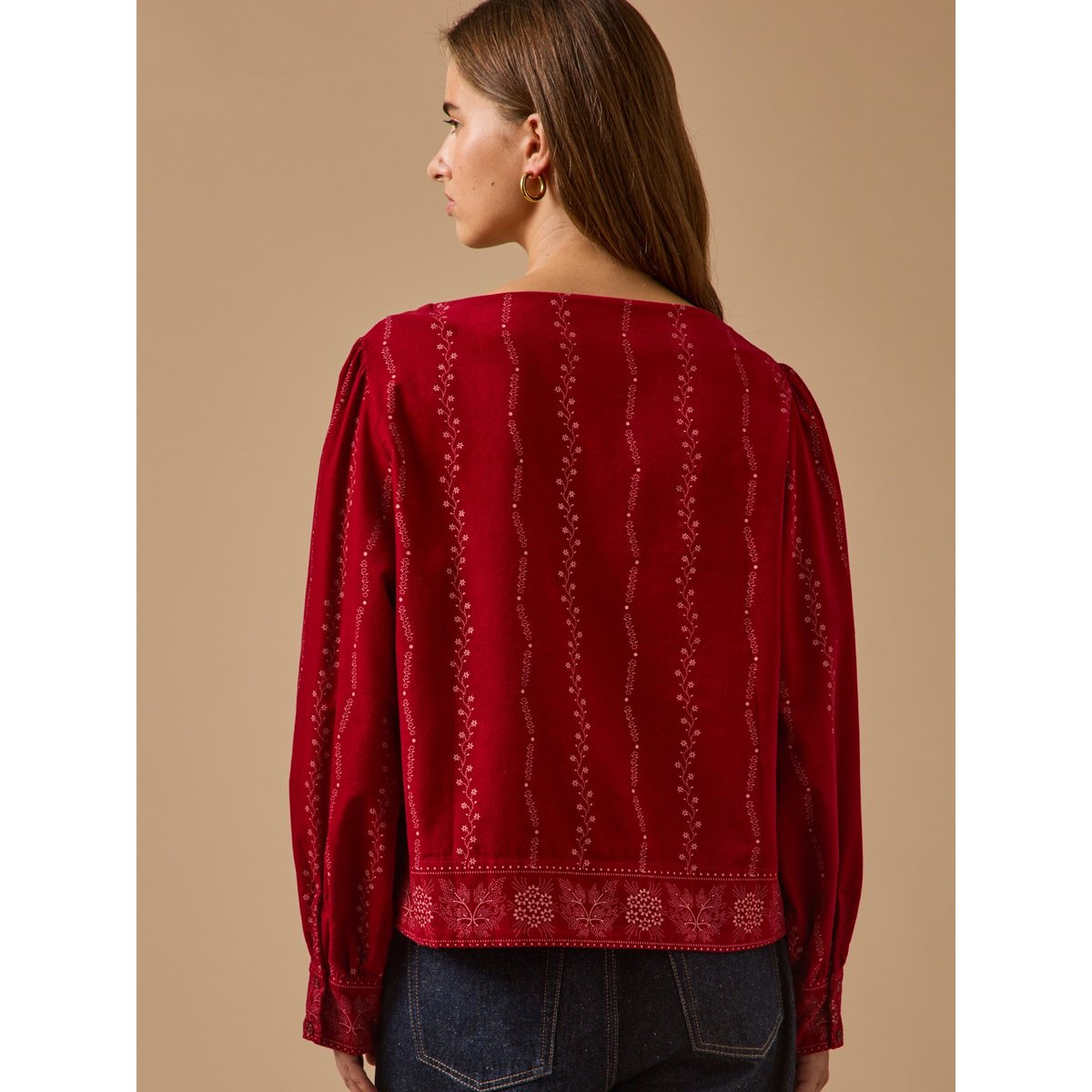 Blouse velours babycord imprimé Folk imprimé folk, CYRILLUS