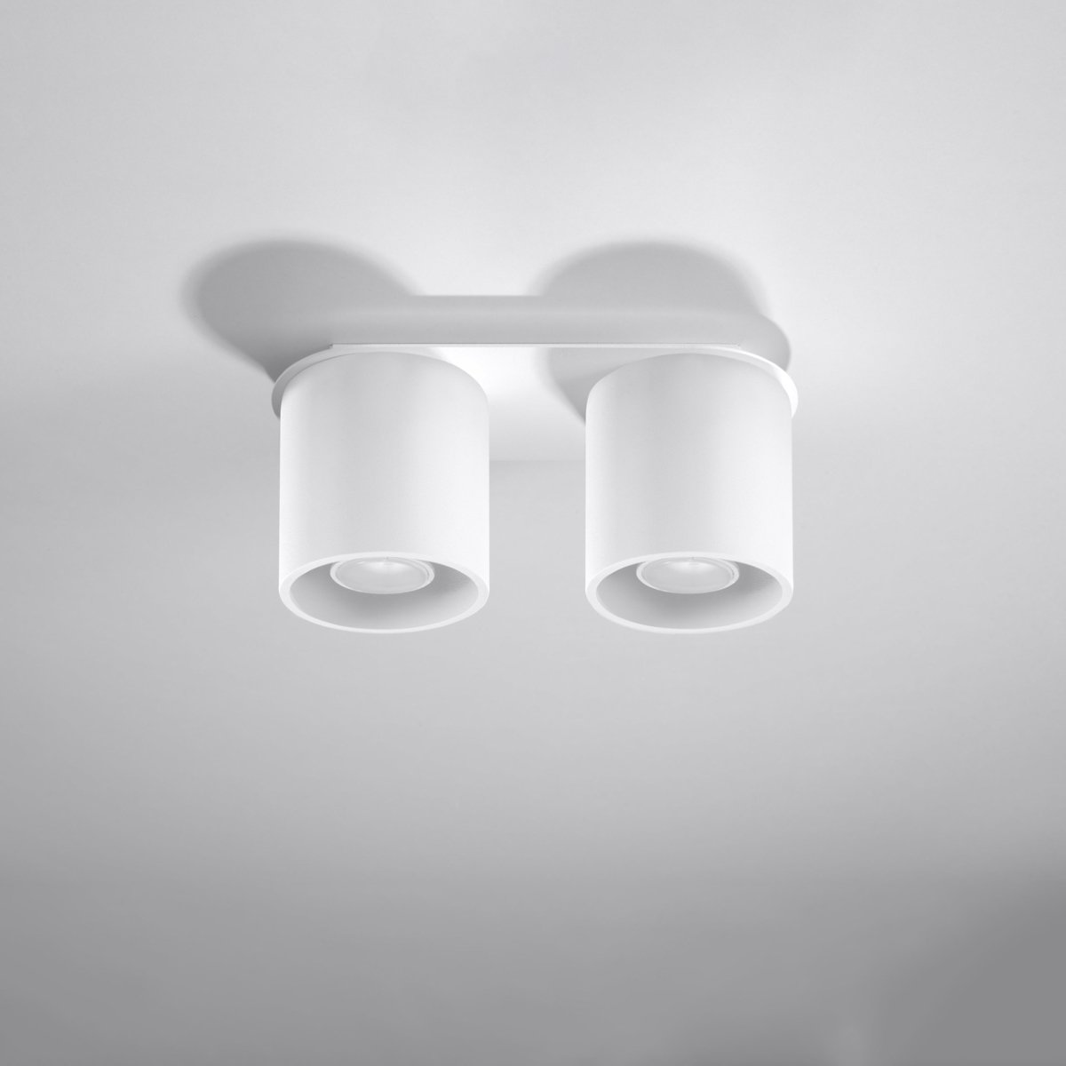Plafonnier Aluminium Blanc GU10 2 Orbis blanc, EDEN