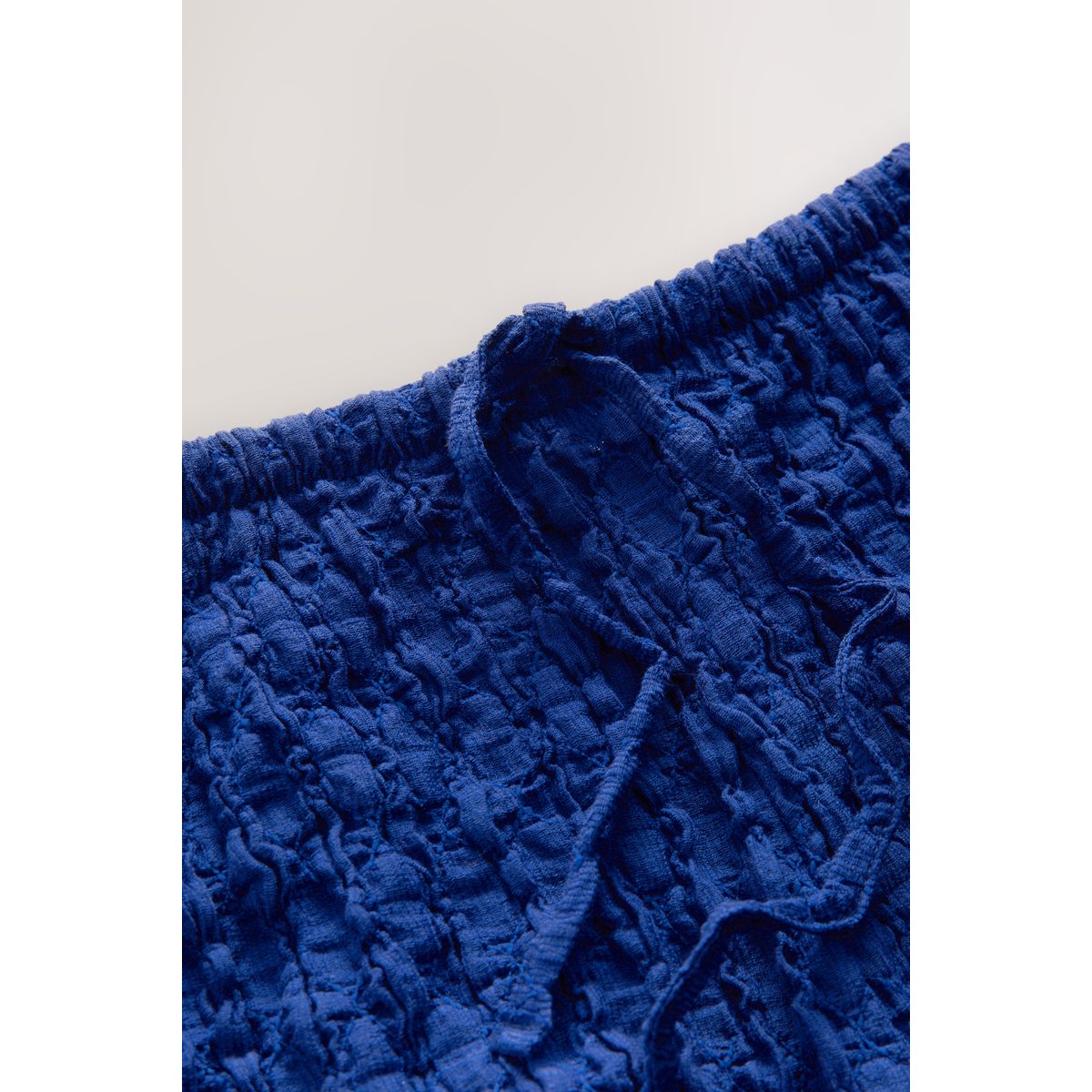 Short texturé avec cordon de serrage bleu cobalt, NEXT