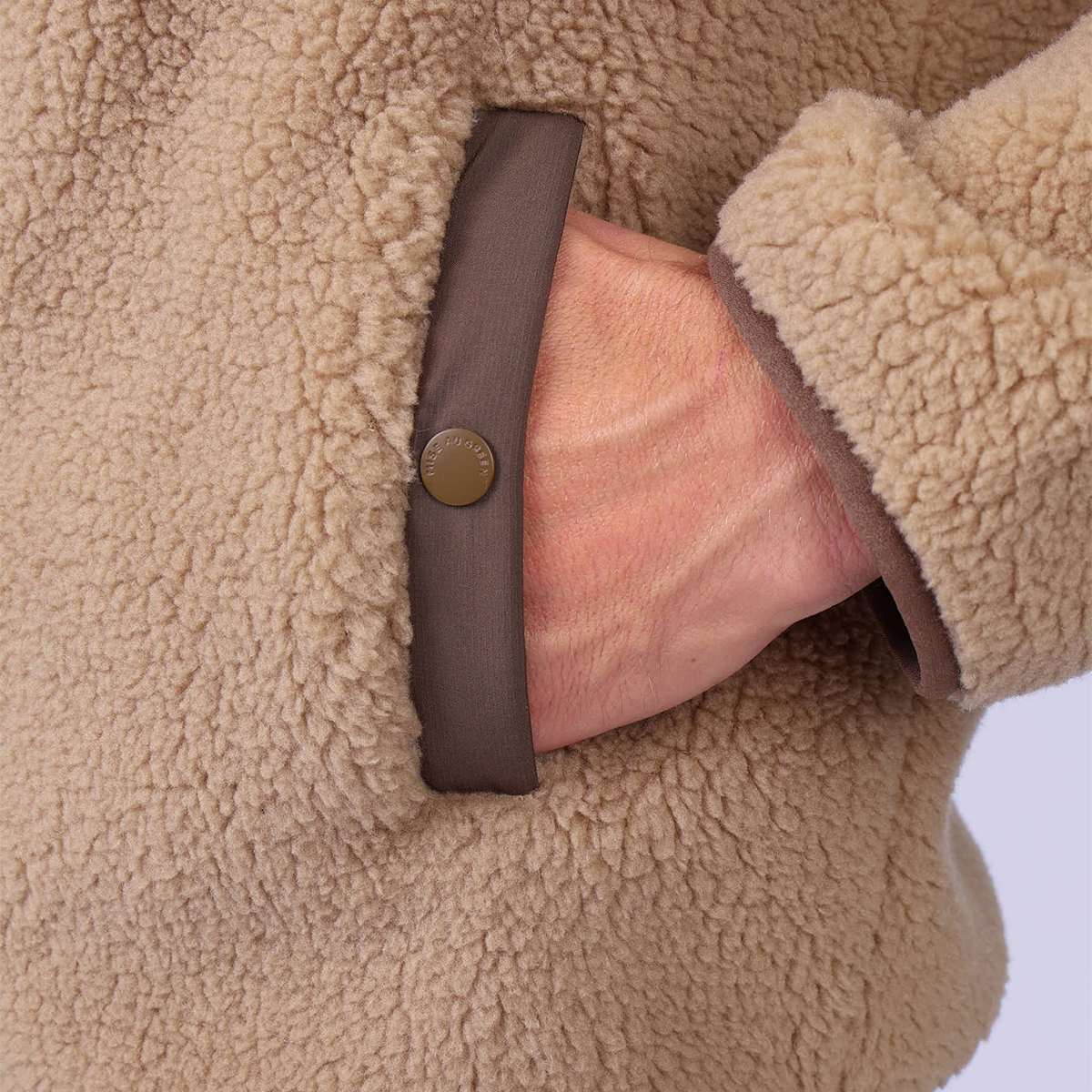 Polaire col montant beige, MISE AU GREEN