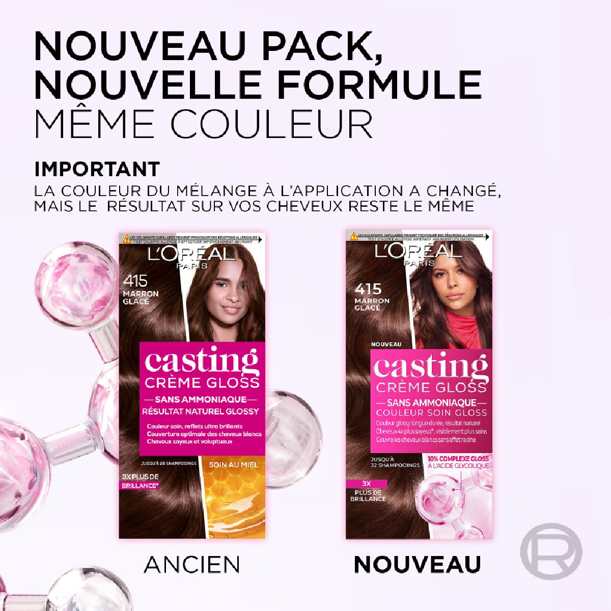 Casting Crème Gloss Coloration 415 - marron glacé, L'OREAL PARIS