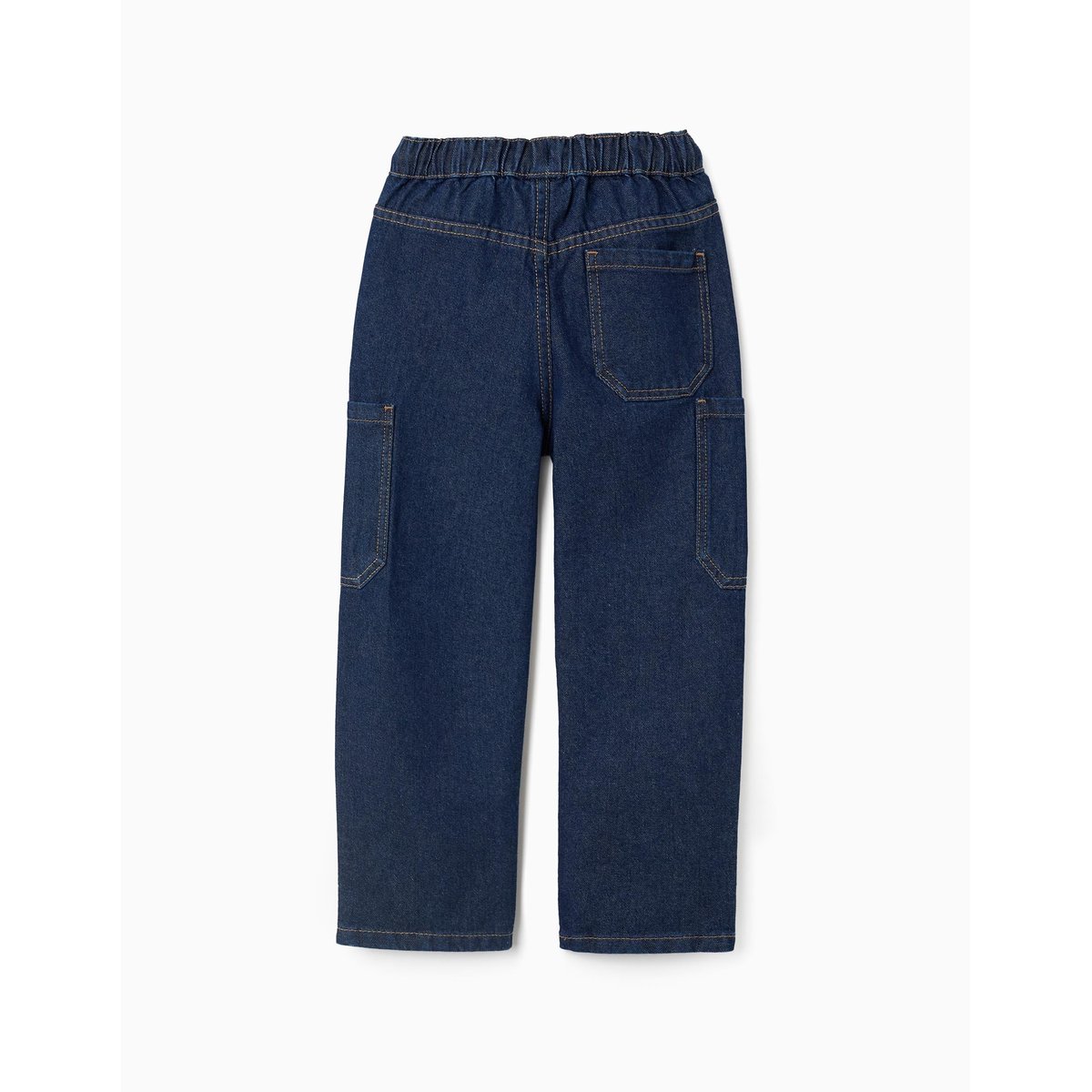 Jean baggy cargo avec cordon de serrage bleu foncé, ZIPPY
