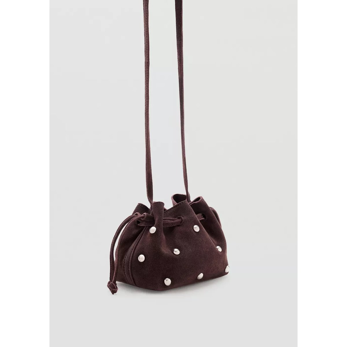 Mini sac seau en cuir chocolat, MANGO KIDS