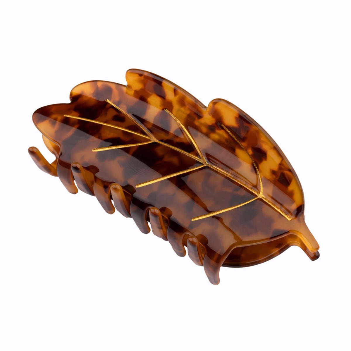 Pince à cheveux FEUILLE ecaille de tortue, COUCOU SUZETTE