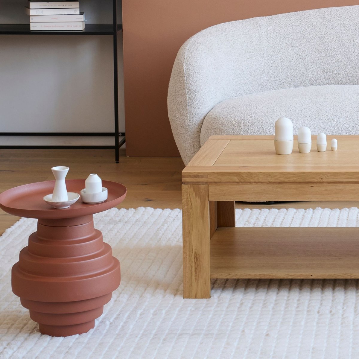 Table basse moderne bois chêne clair massif - BOSTON bois clair, HELLIN, DEPUIS 1862