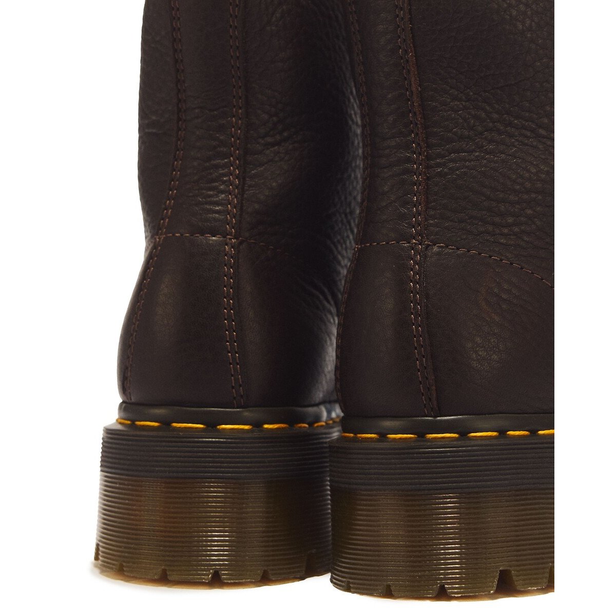Boots plateformes Sinclair en cuir Ambassador marron foncé, DR. MARTENS