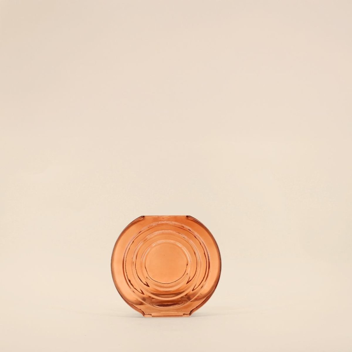 Vase verre vintage géométrique, H19cm marron, ORNAMI