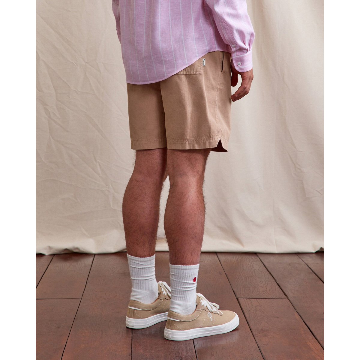 Short élastique MILLY taupe, FAGUO