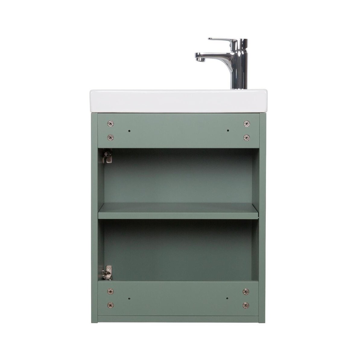 Meuble lave-mains + miroir tablette LISA gris anthracite, MOB IN