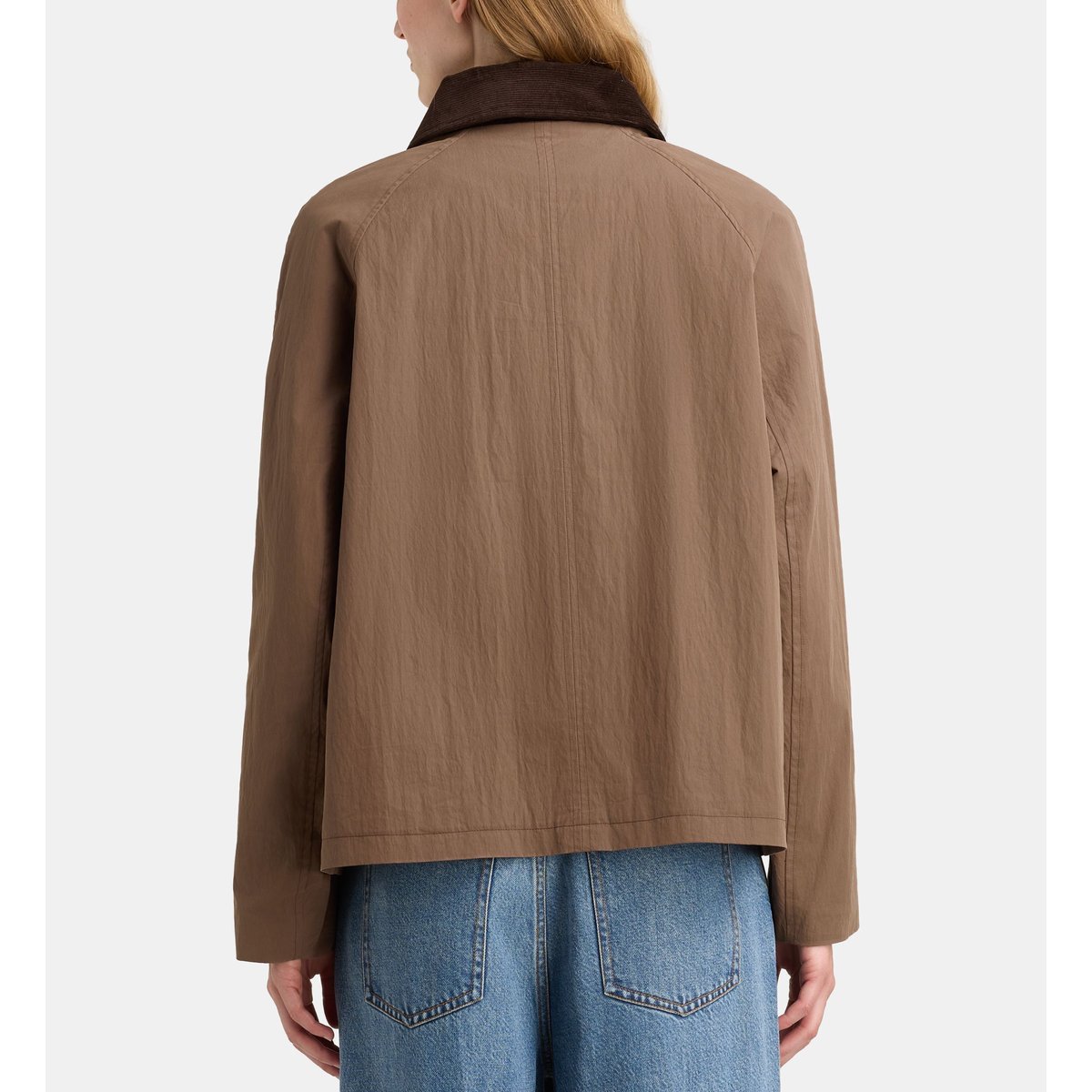 Veste droite faune col velours marron chocolat, GALERIES LAFAYETTE