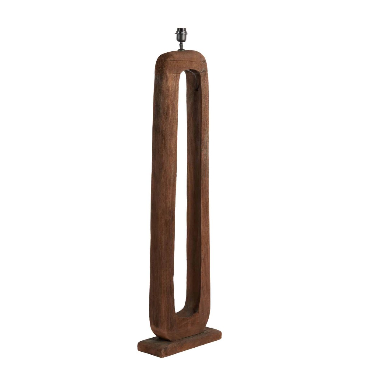 Lampadaire Bois KELAFO marron chocolat, LIGHT & LIVING 