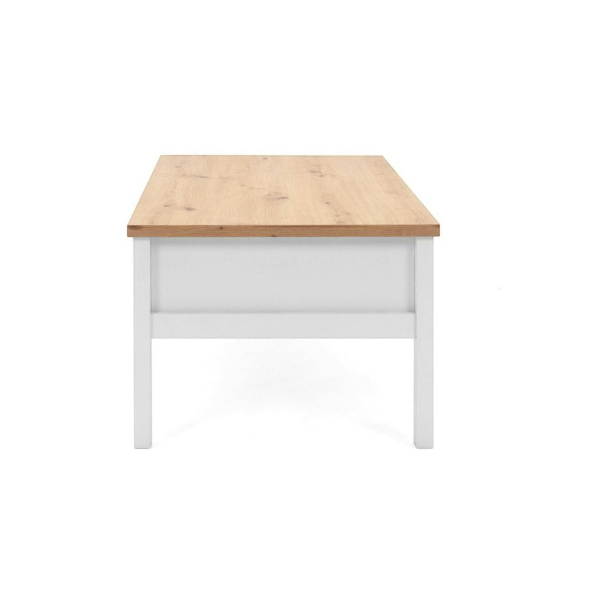 Table basse blanche 2 tiroirs VENZA blanc, PIER IMPORT