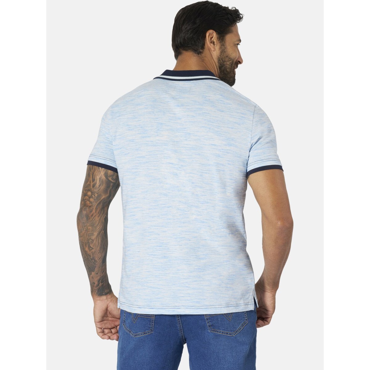 Polo GILGI bleu clair mélange, JAN VANDERSTORM