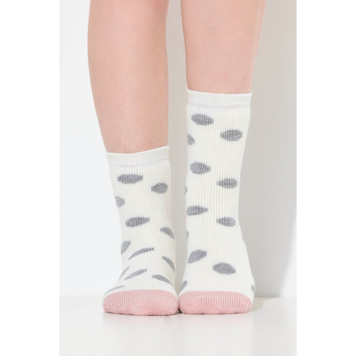 Lot de 2 paires de chaussettes cocooning blanc neige, ULLA POPKEN