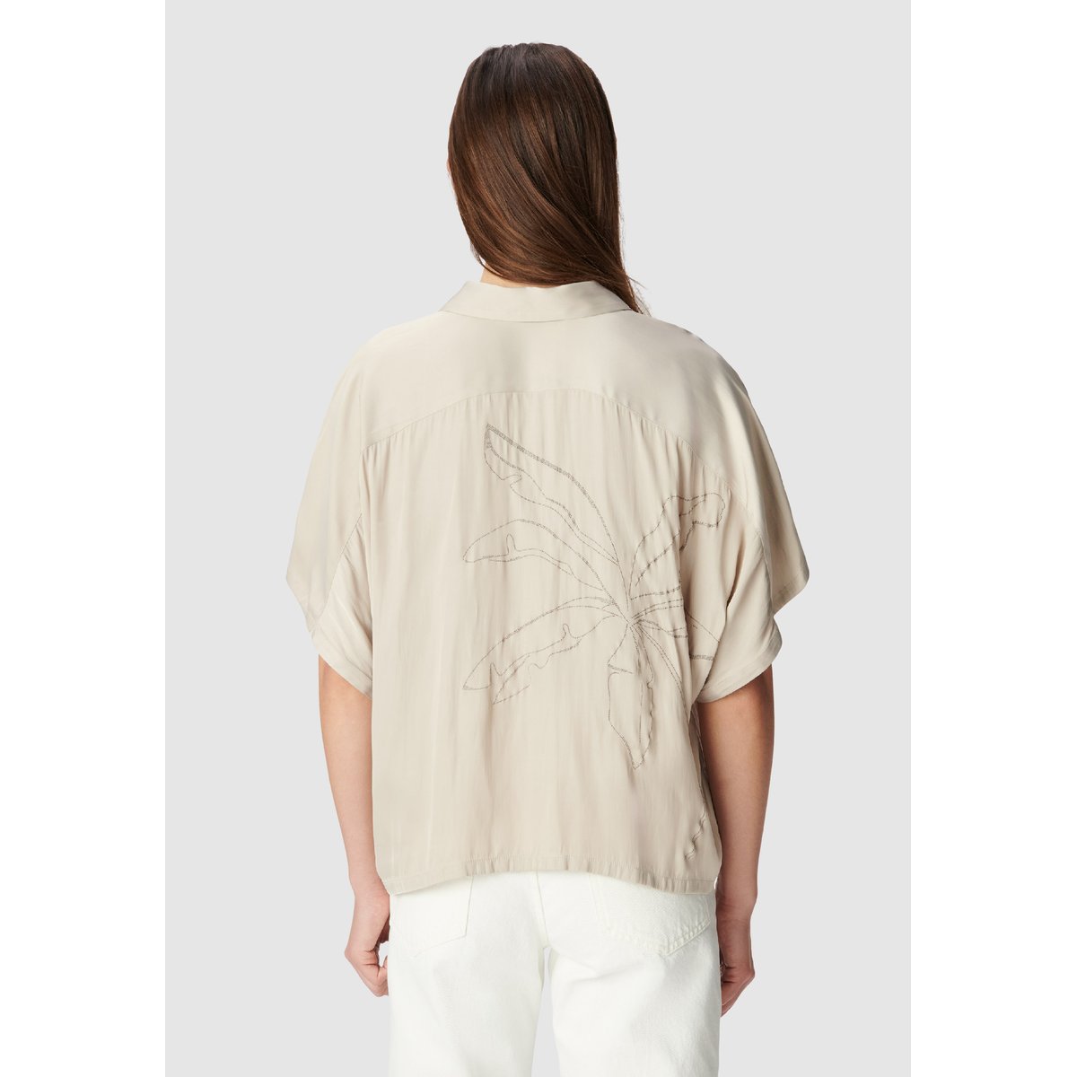 Chemise manches courtes visuel dos beige, IKKS