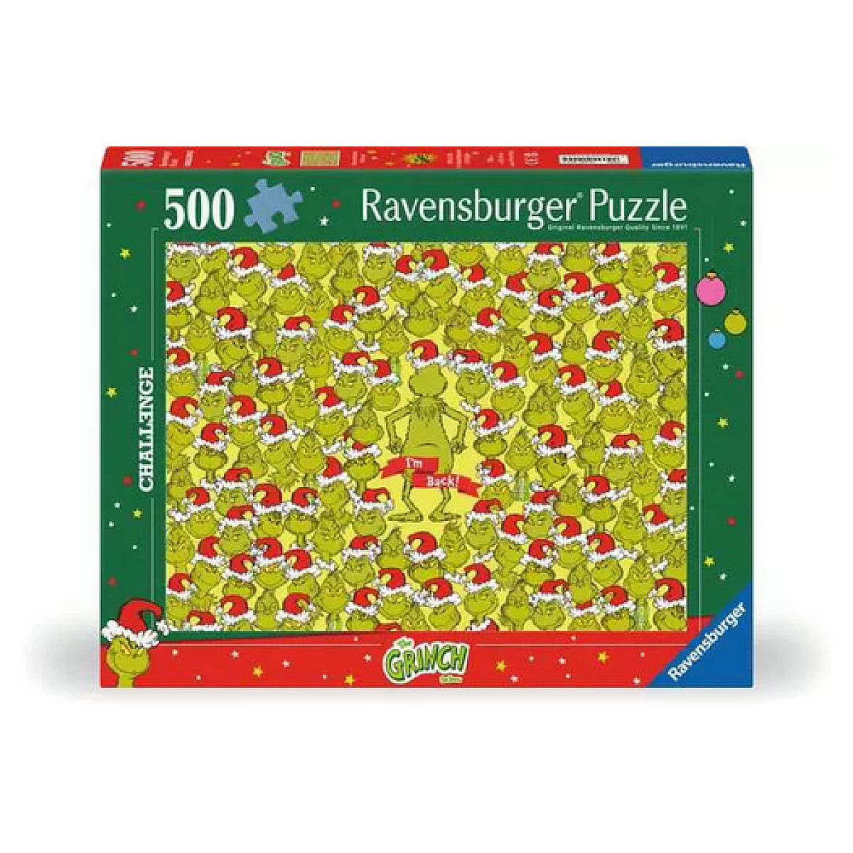 Puzzle 500 pieces - Le Grinch (Challenge Puzzle) couleur unique, RAVENSBURGER