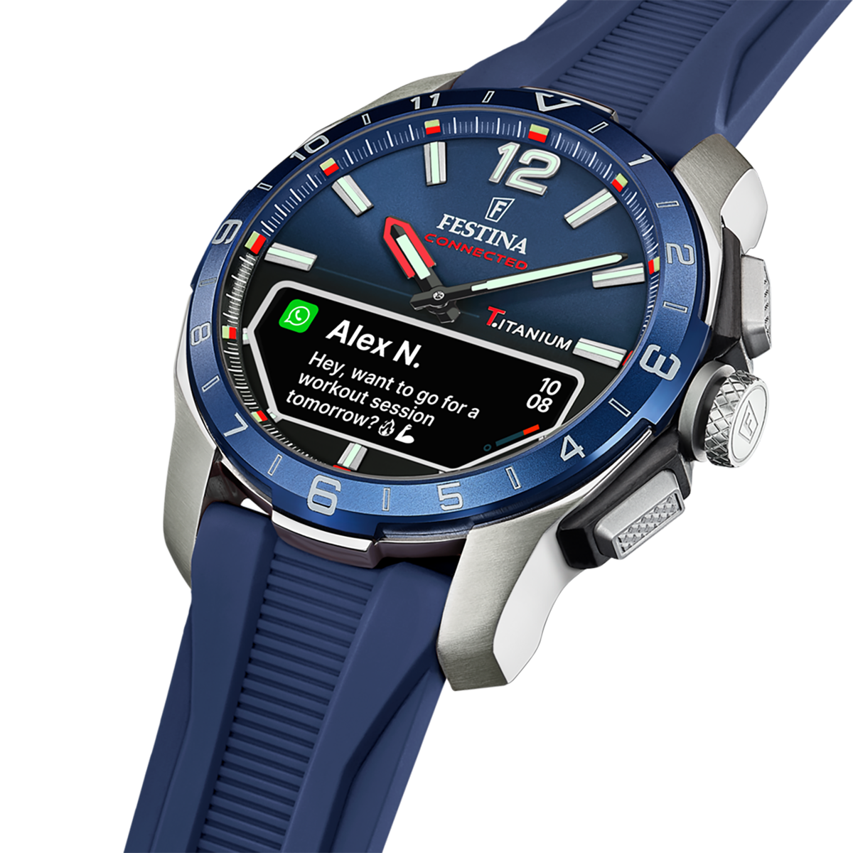 Montre connectée CONNECTED D gris bleu, FESTINA