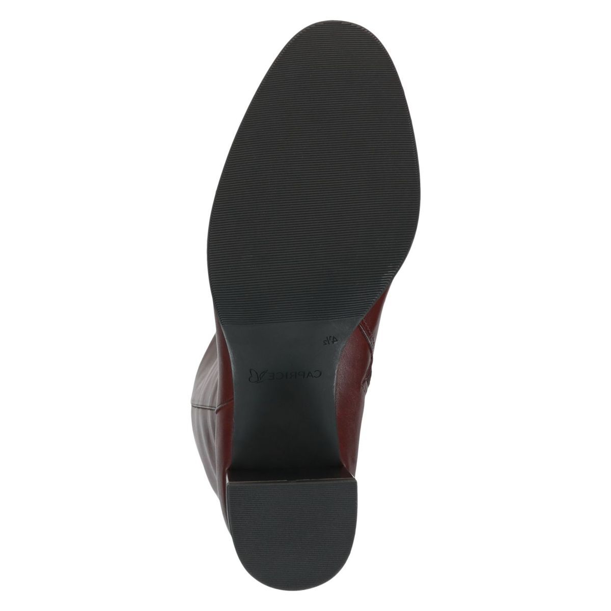 Bottes en cuir rouge merlot, CAPRICE