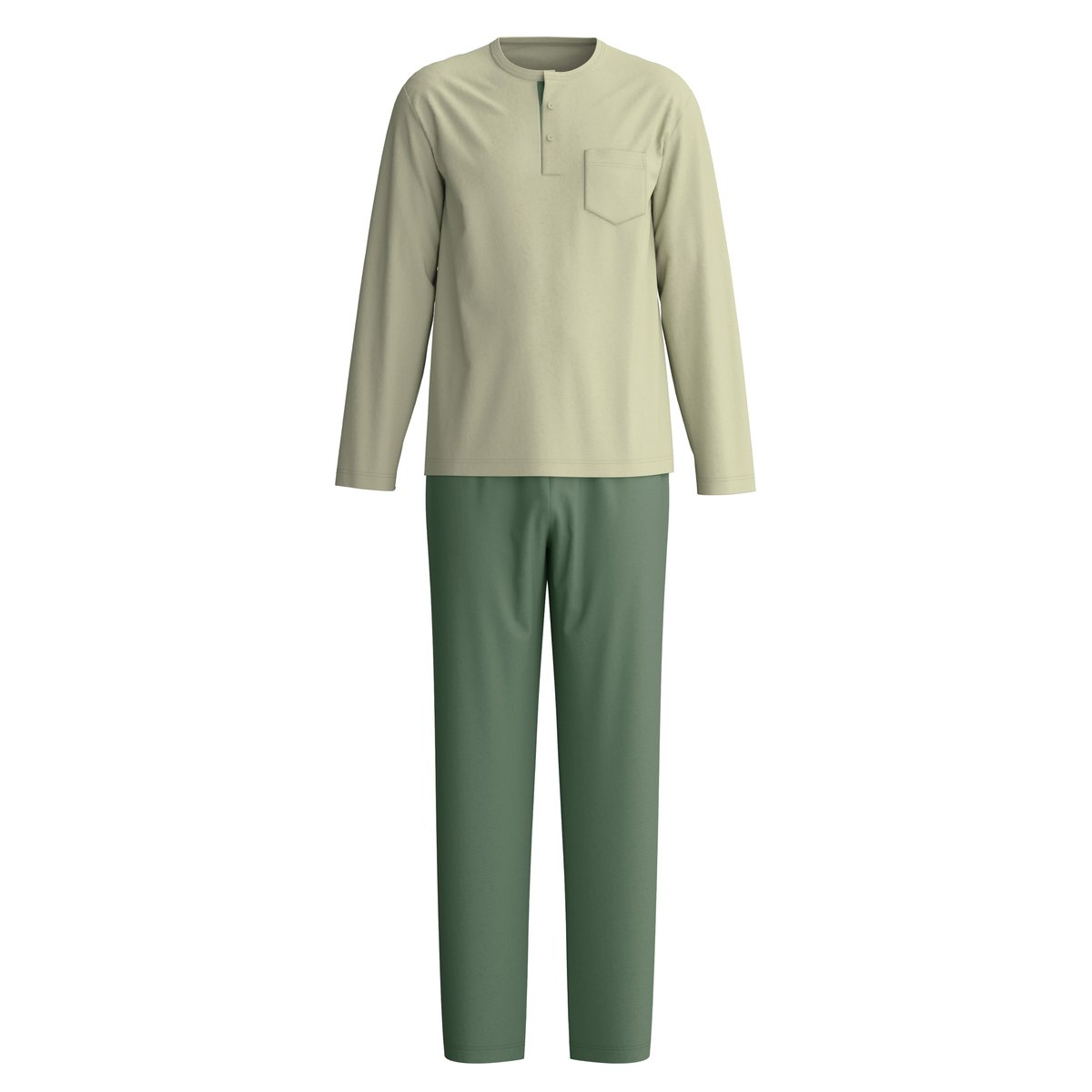 Pyjama, longue manches longues Coton RELAX SUPERLIGHT tea green, CALIDA