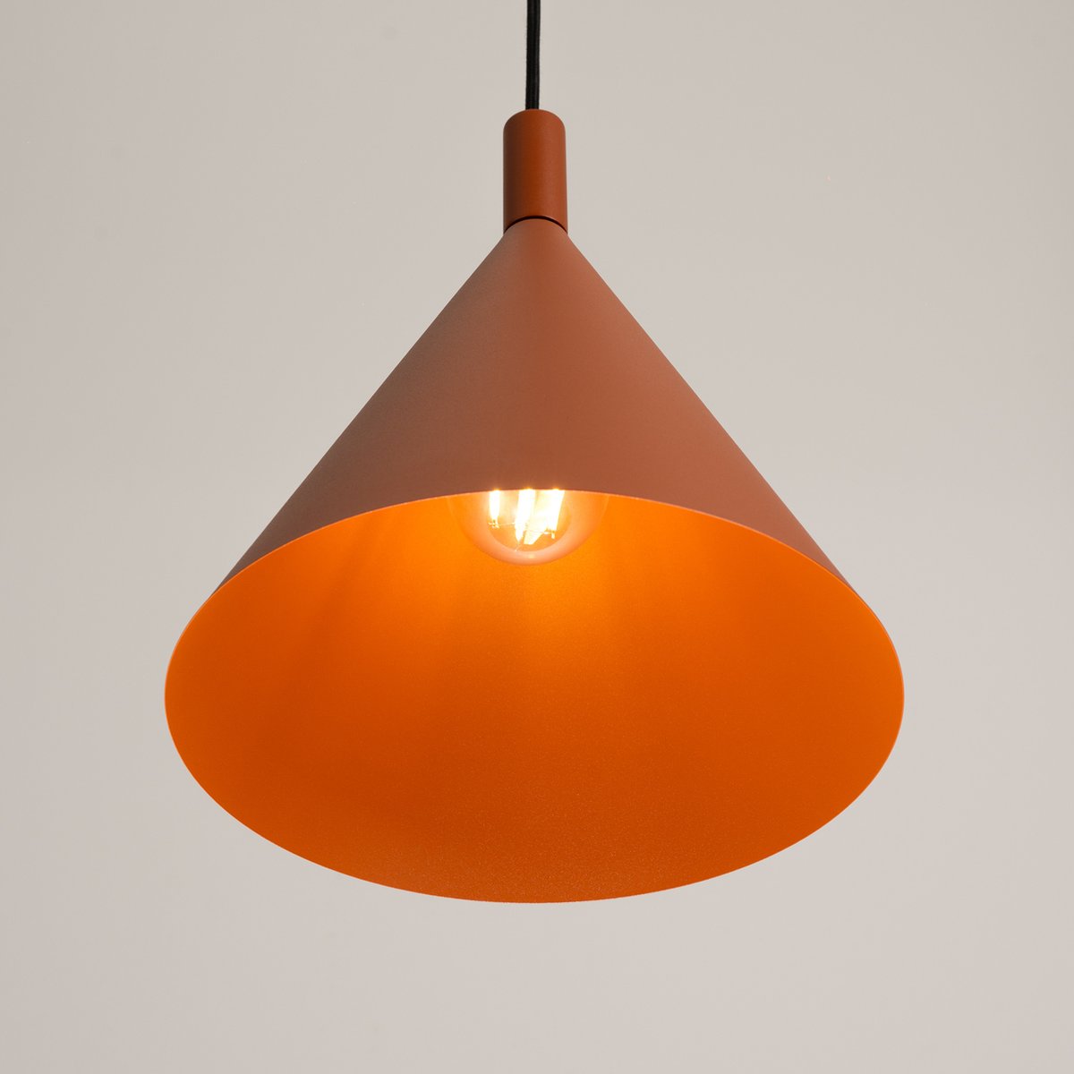 Suspension Acier Ocre Rouge E27 1 NOX ocre rouge, EDEN