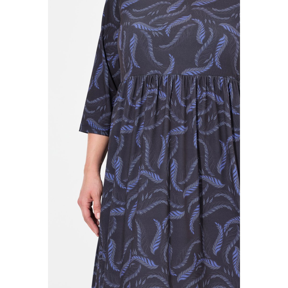 Robe en jersey, imprimé all-over noir, ULLA POPKEN