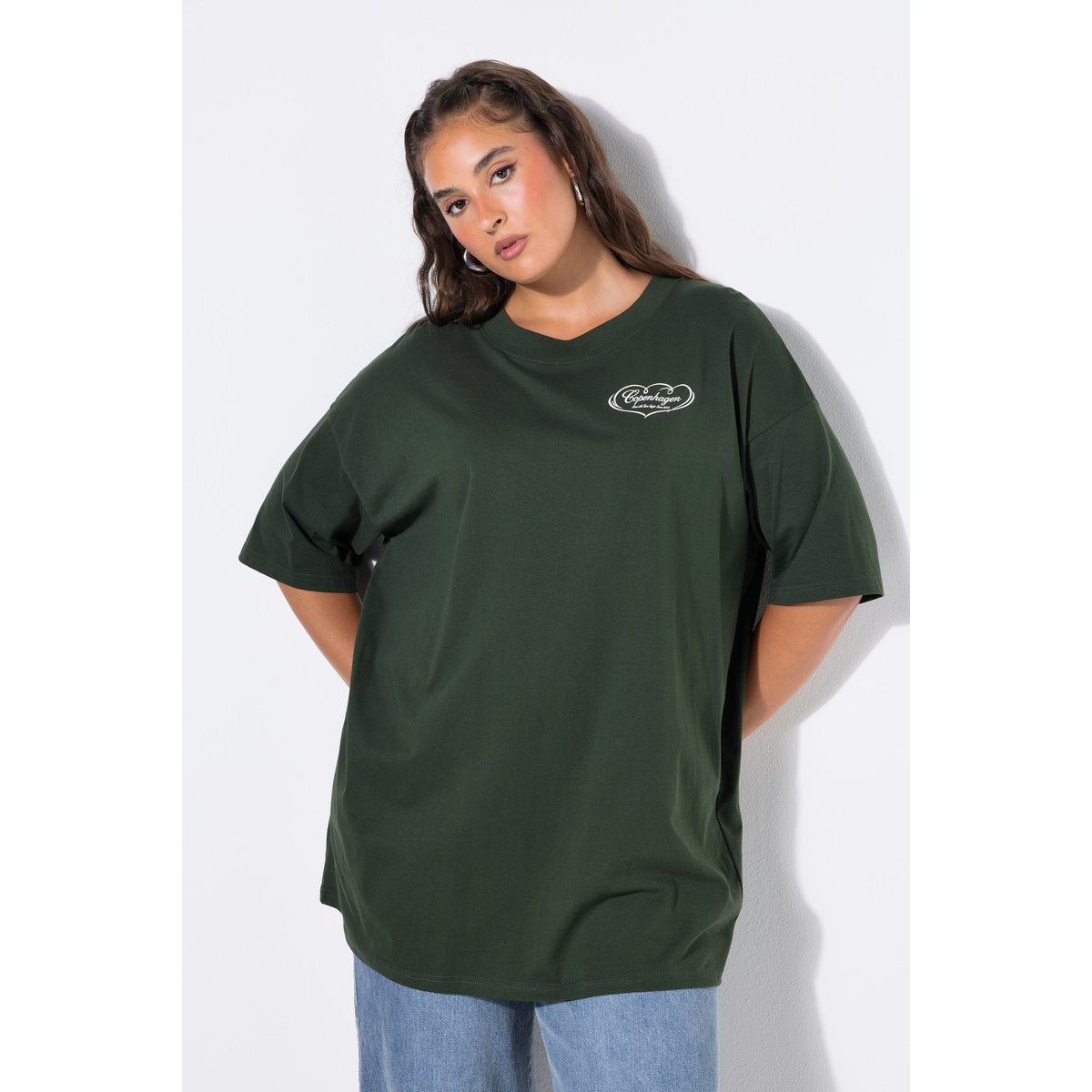 T-shirt, coupe oversize olive foncé, STUDIO UNTOLD