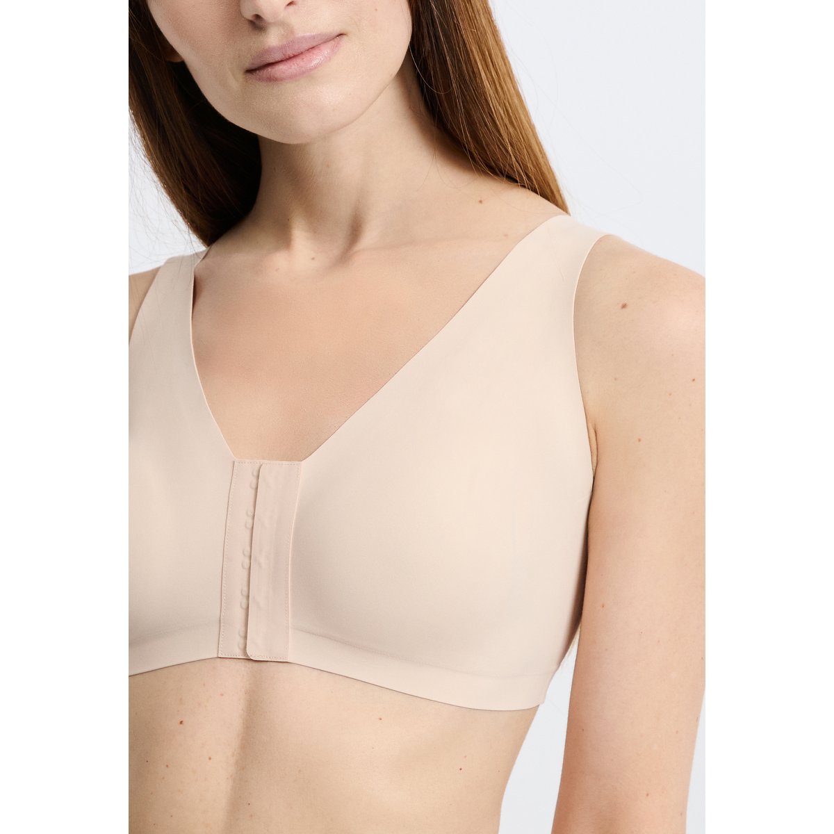 Soutien-gorge brassière sans armatures post-mastectomie avec ouverture devant PURE FIT POST lin, ETAM
