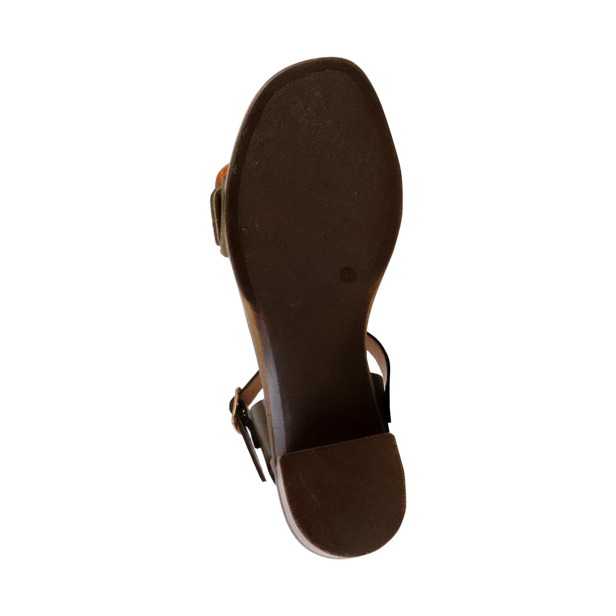 Sandales à Talon Cuir Aleno khaki, THE DIVINE FACTORY