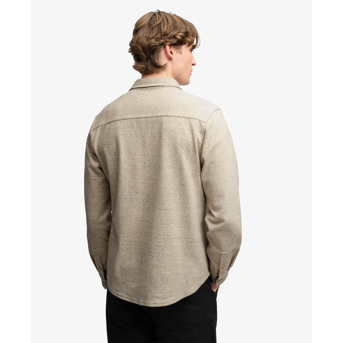 Chemise en Jersey Twill Tweed tweed écru, SUPERDRY