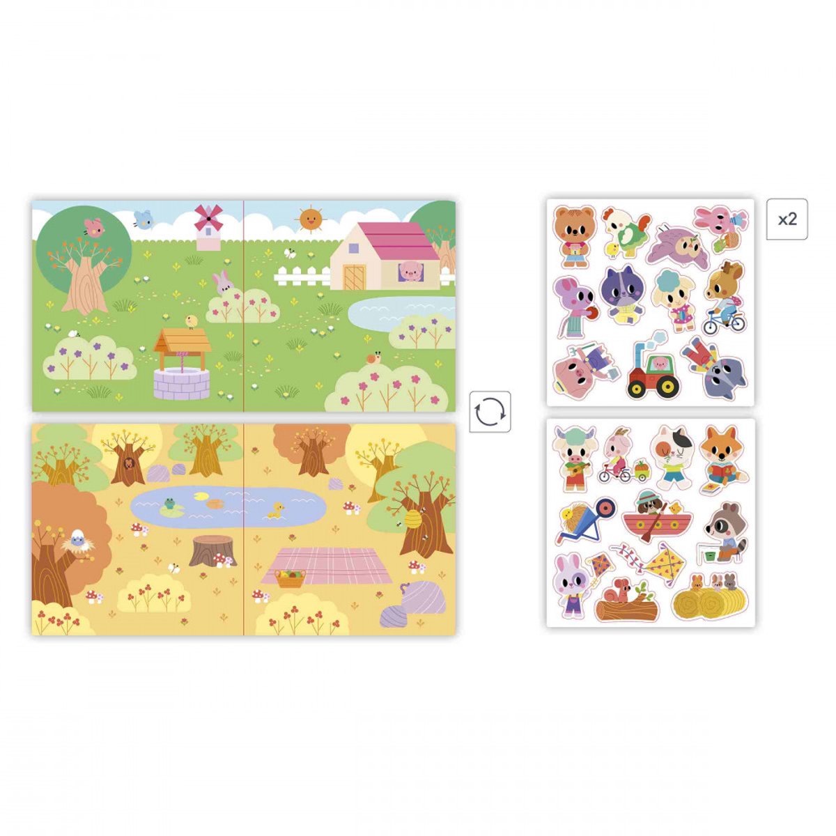 Stickers Repositionnables, Loisirs Créatifs 2 Ans multicolore, JANOD