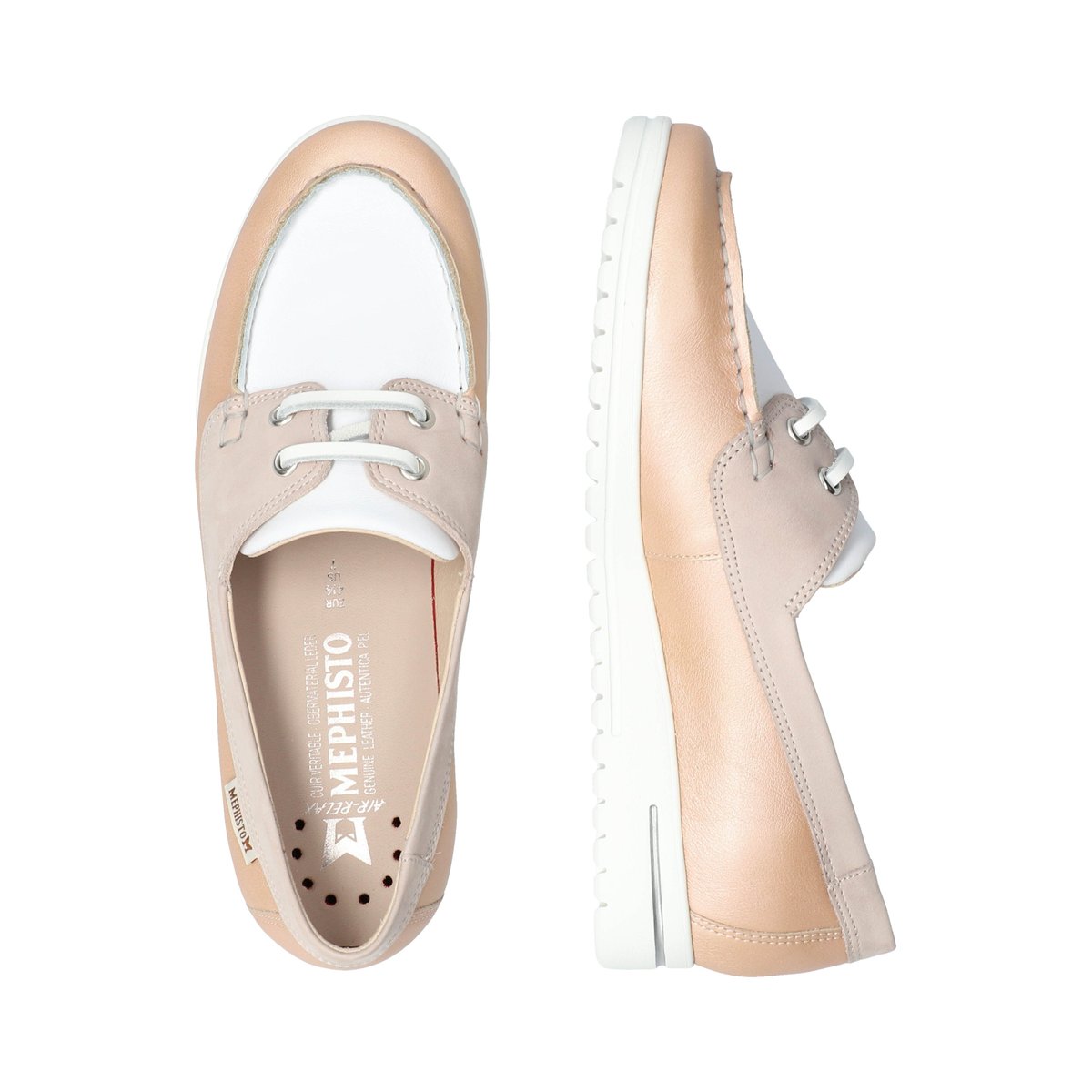 Mocassins en cuir JOHANE blush pâle 5142, MEPHISTO